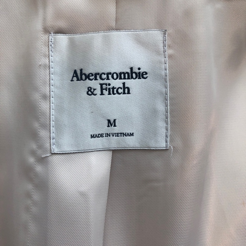 Abercrombie And Fitch Short Cream/ White Wool Coat Lined Size Medium - Picture 9 of 11